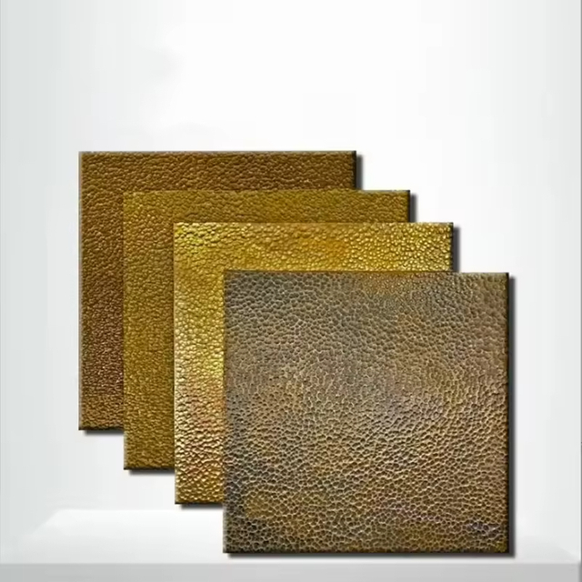 Hammered Texture Stainless Steel Copper Sheet Decorative Metal Sheet Hammered Stainless Steel Sheet for Wall and Home Decoration