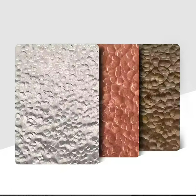 AISI 304 316 430 Stainless Steel Plate Colored Ss Sheets Antique Hammered Stainless Steel Sheets for Wall Panels