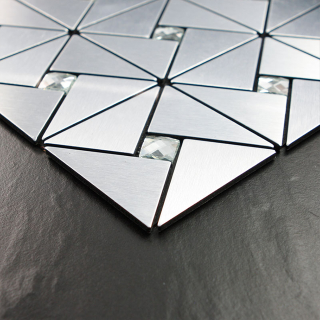 House Kitchen Decoration Fashion Pattern Mosaic Tile Metal Stainless Steel Sheet