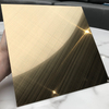 Gold Champagne Bronze Color Cross Hairline Decorative Stainless Steel Sheet for Interior Construction
