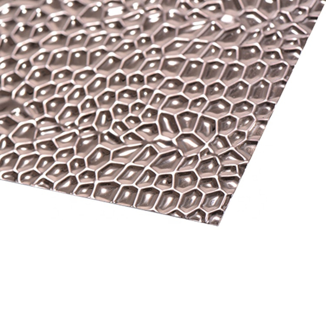 Hot Sale Stamped PVD Coating Stainless Steel Sheet with Customized Design for Hotel Decoration
