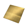 Decorative Stainless Steel Sheet with Hairline Surface and Pvd Gold Coating in 201 304 316 430 Grade Stainless Steel Sheet