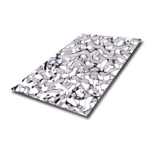 201 304 430 Grand High Quality Stamped Water Ripple Stainless Steel Sheet