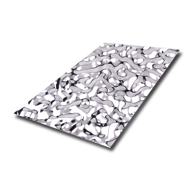 201 304 430 Grand High Quality Stamped Water Ripple Stainless Steel Sheet