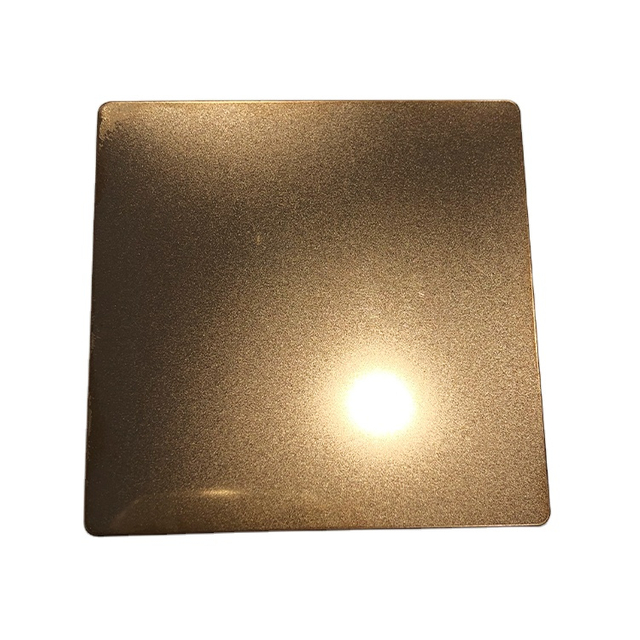 0.6mm 0.8mm 1.0mm 201 304 316 430 Stainless Steel Sheet/plate Golden Rose Gold Bead Blasted Sandblasted Stainless Steel Sheet