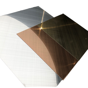 Grand Metal Luxury Hotel Room Decorative Stainless Steel Sheet New Design PVD Color Cross Hairline 2B Surface Punching Bending