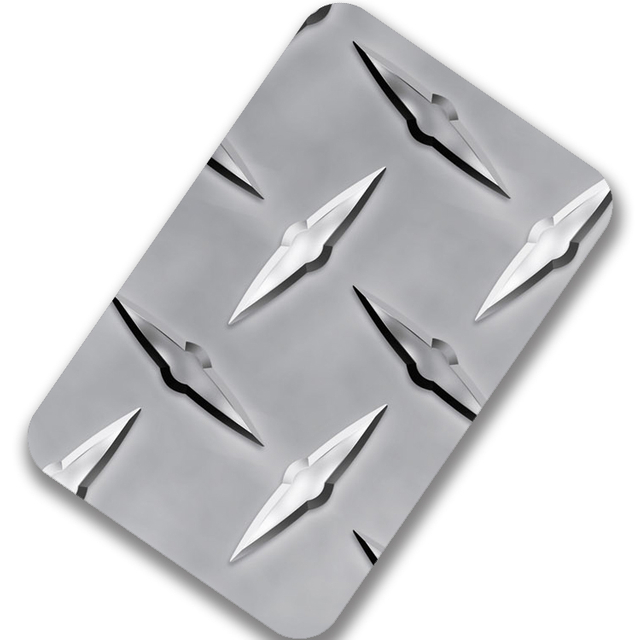2B Surface Finish Stainless Steel Checkered Plate Sheet Embossed Sheet for Metal Construction Custom Cutting Processing