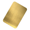 Decorative Stainless Steel Sheet with Hairline Surface and Pvd Gold Coating in 201 304 316 430 Grade Stainless Steel Sheet