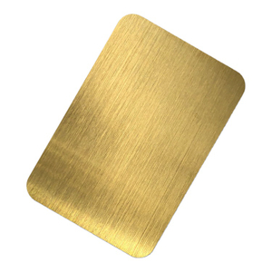 Decorative Stainless Steel Sheet with Hairline Surface and Pvd Gold Coating in 201 304 316 430 Grade Stainless Steel Sheet