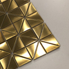 Irregular Gold Color Stainless Steel Metal Mosaic Tiles for Kitchen
