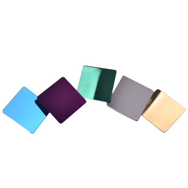 High Quality 304 201 316 PVD Color Mirror Blue Color Stainless Steel Sheet Metal Plate 4x8 Wall Panel Cladding Decoration