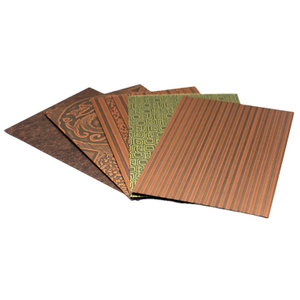 Foshan Decorative Stainless Steel Sheet Manufacturer Antique Bronze Copper Color Coating Stainless Steel Plate