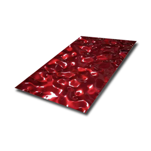 304 Pvd Color Stamped Finished Decorative Ss Plate Water Ripple Stainless Steel Metal Sheet for the Ceiling Decoration