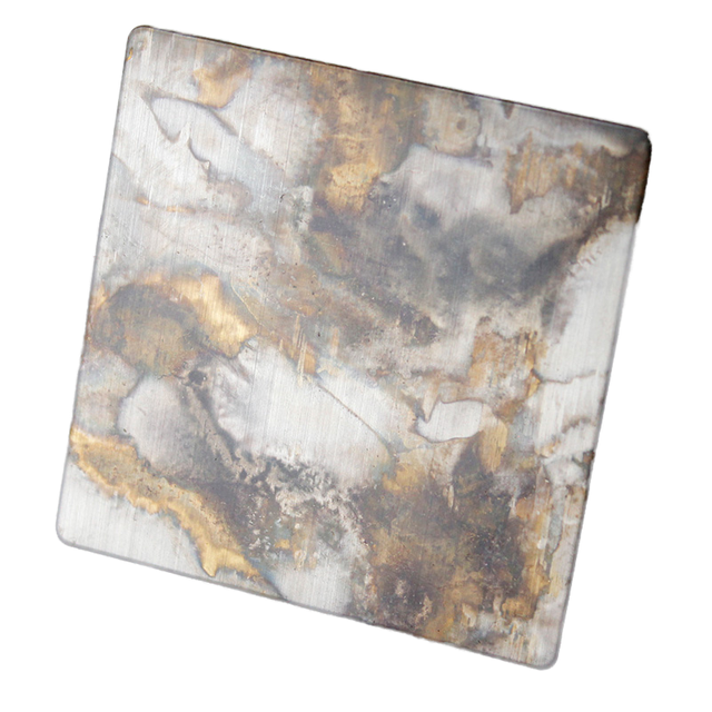 Antique Copper Stainless Steel Sheets ISO-Certified 201/304/316 Vintage Metal Plates Cold Rolled Etched Finish Antique Plate