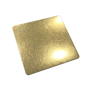 ASTM 304 Bronze Coated Vibration Brushed Inox Sheet Stainless Steel Plate for Interior Exterior Wall Decoration