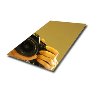 201 304 316 Stock Golden Color 8k Super Mirror Decorative Stainless Steel Sheet for Wholesales